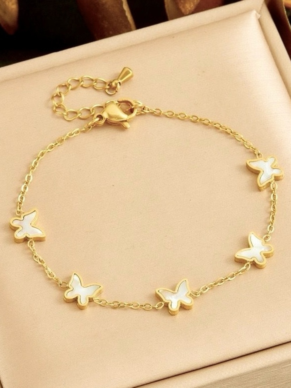 🆕New 18K Gold Plated Stainless Steel Dainty Bracelet - Picture 2 of 7